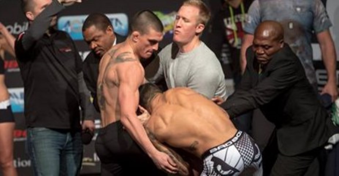 MMA Weigh-In Takedown