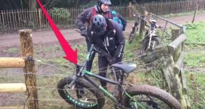 Bike caught on an Electric Fence