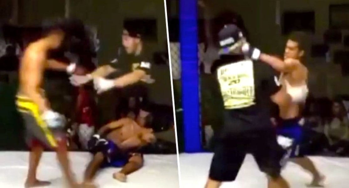 MMA Fighter Takes on Referee (1)